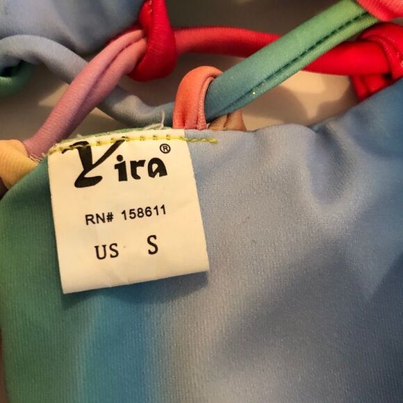 Yira Swim Rainbow Bikini Top nwt - Picture 4 of 7